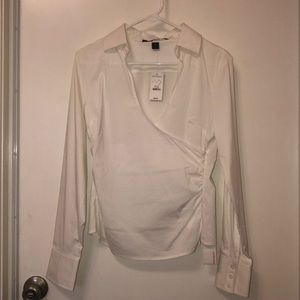 Express Design Studio Top w/ zipper on left side